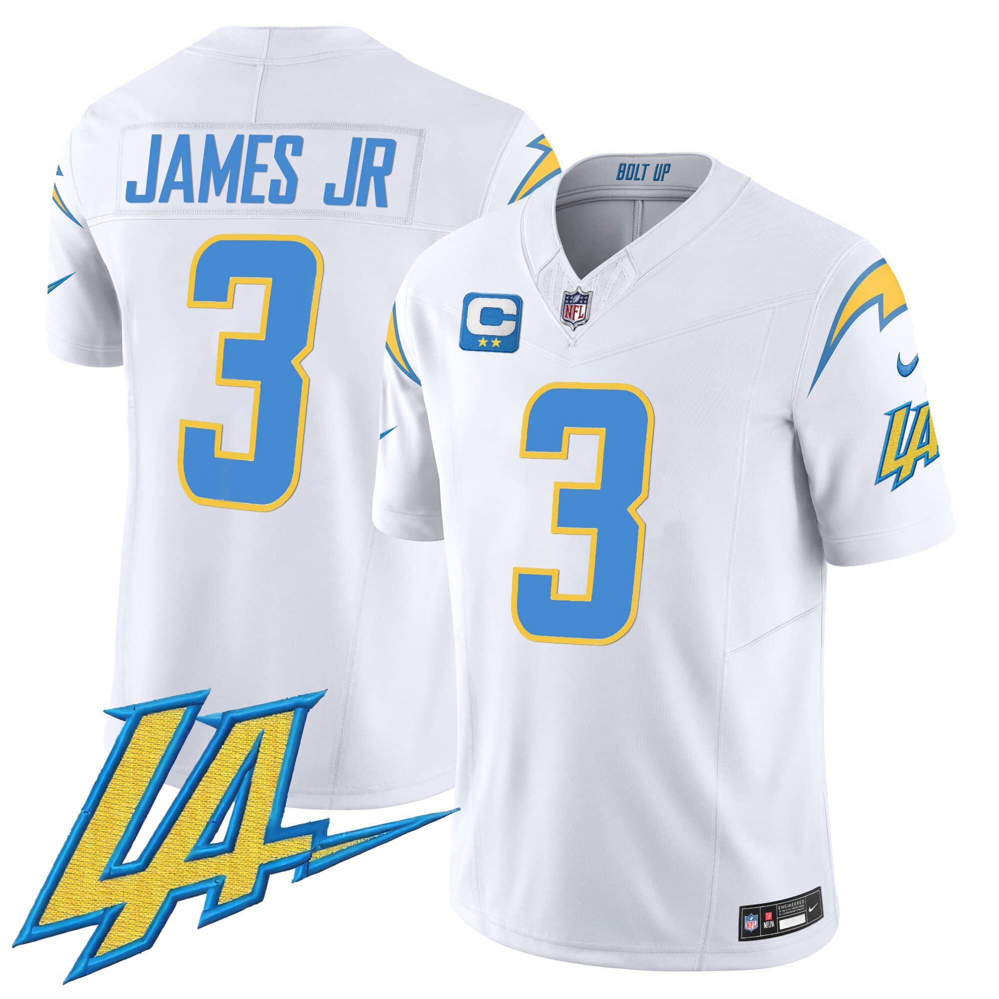 Men Los Angeles Chargers #3 James jr White 2024 Nike Vapor Limited NFL Jersey